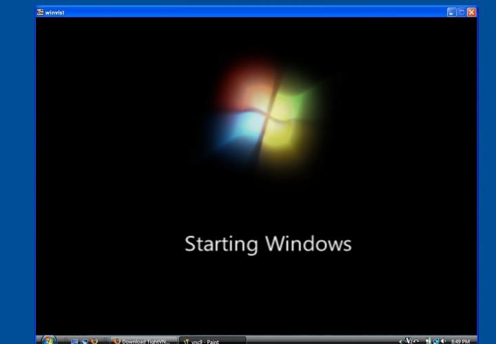 VNC Connected to Windows Vista