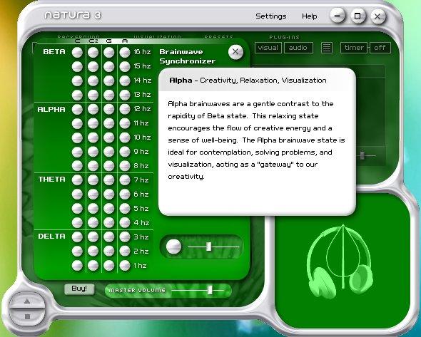 Brainwave Synchronizer Settings