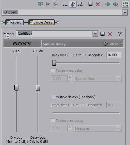 Plug-in chainer in Sound Forge