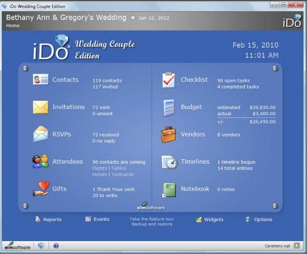 iDo Wedding Main Interface
