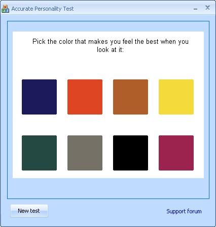 Accurate Personality Test color picking